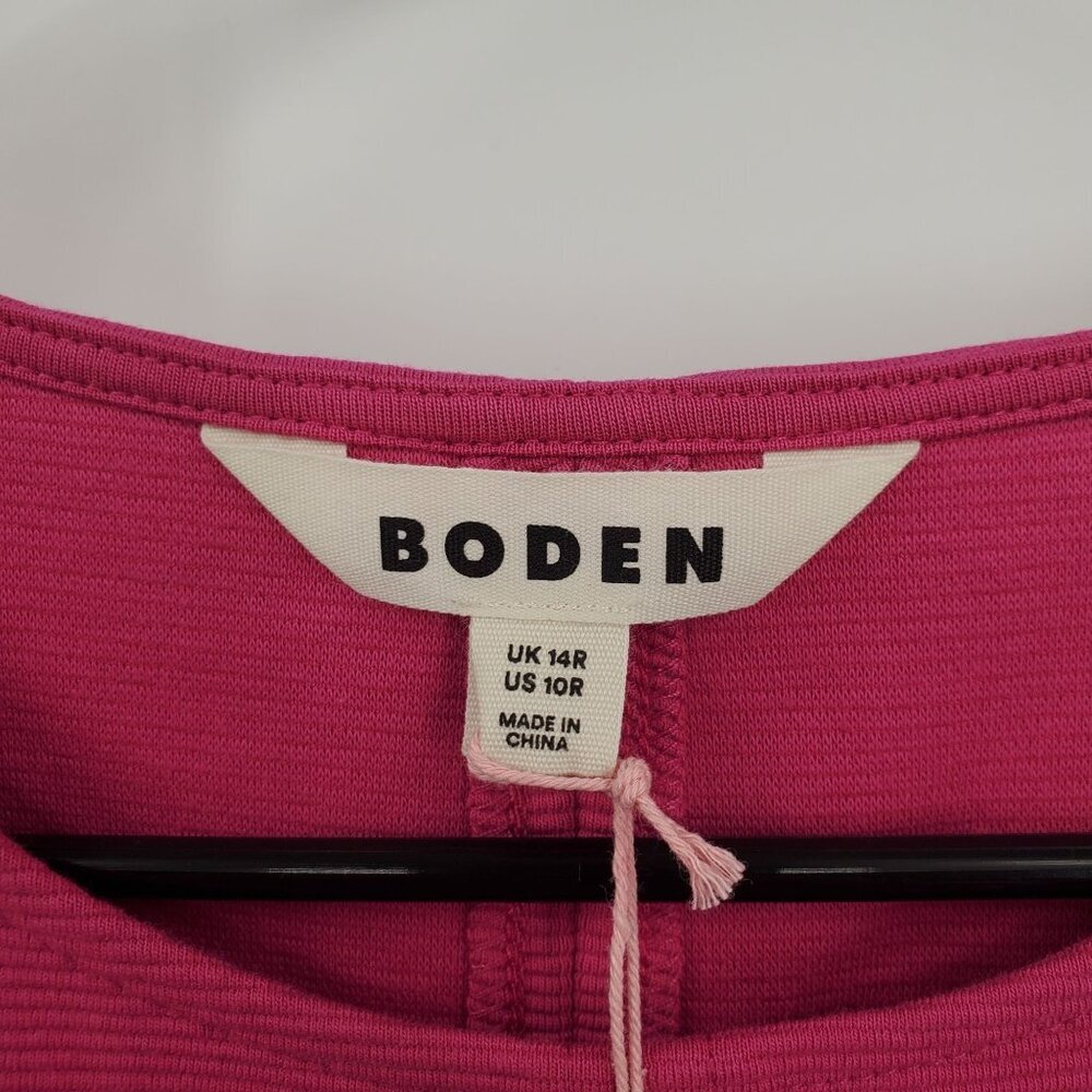 Boden Raspberry-Pink Long-Sleeve Midi Dress - Picture 5 of 16